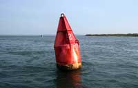 channel marker - red nun