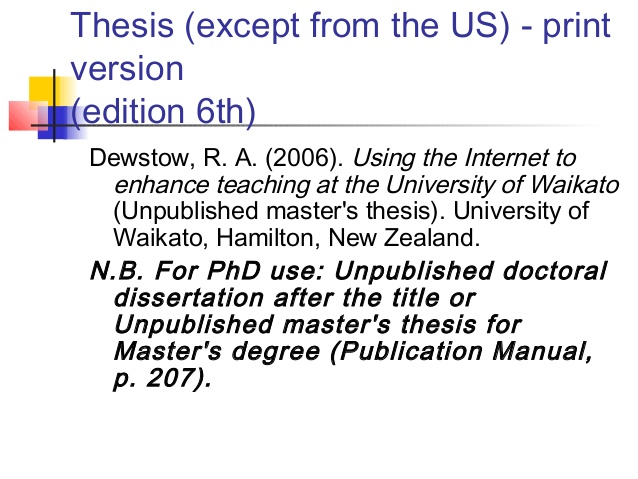 How to Cite a Dissertation APA | Dissertation Team