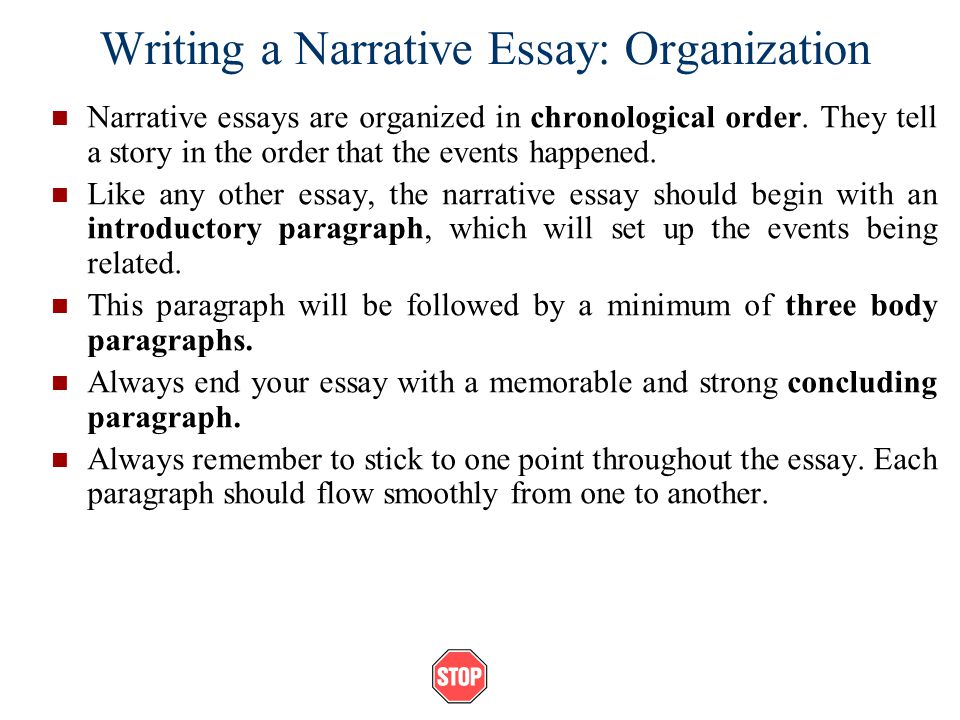 Chronological Order In Narrative Essay