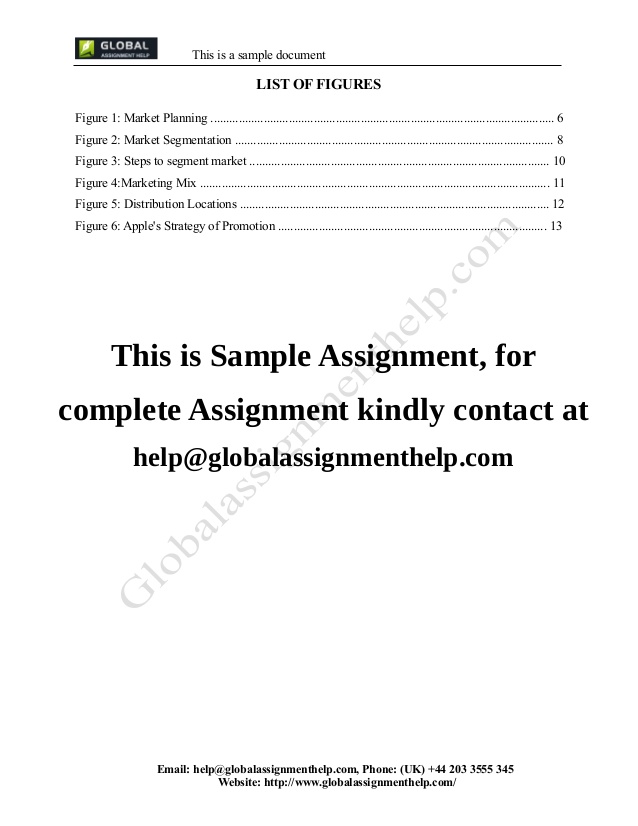 Marketing assignments