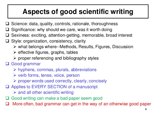 Scientific writing course - College Homework Help and Online Tutoring.