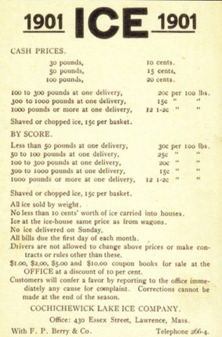 Ice price list