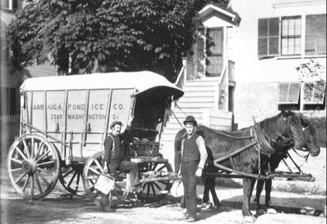 An ice wagon